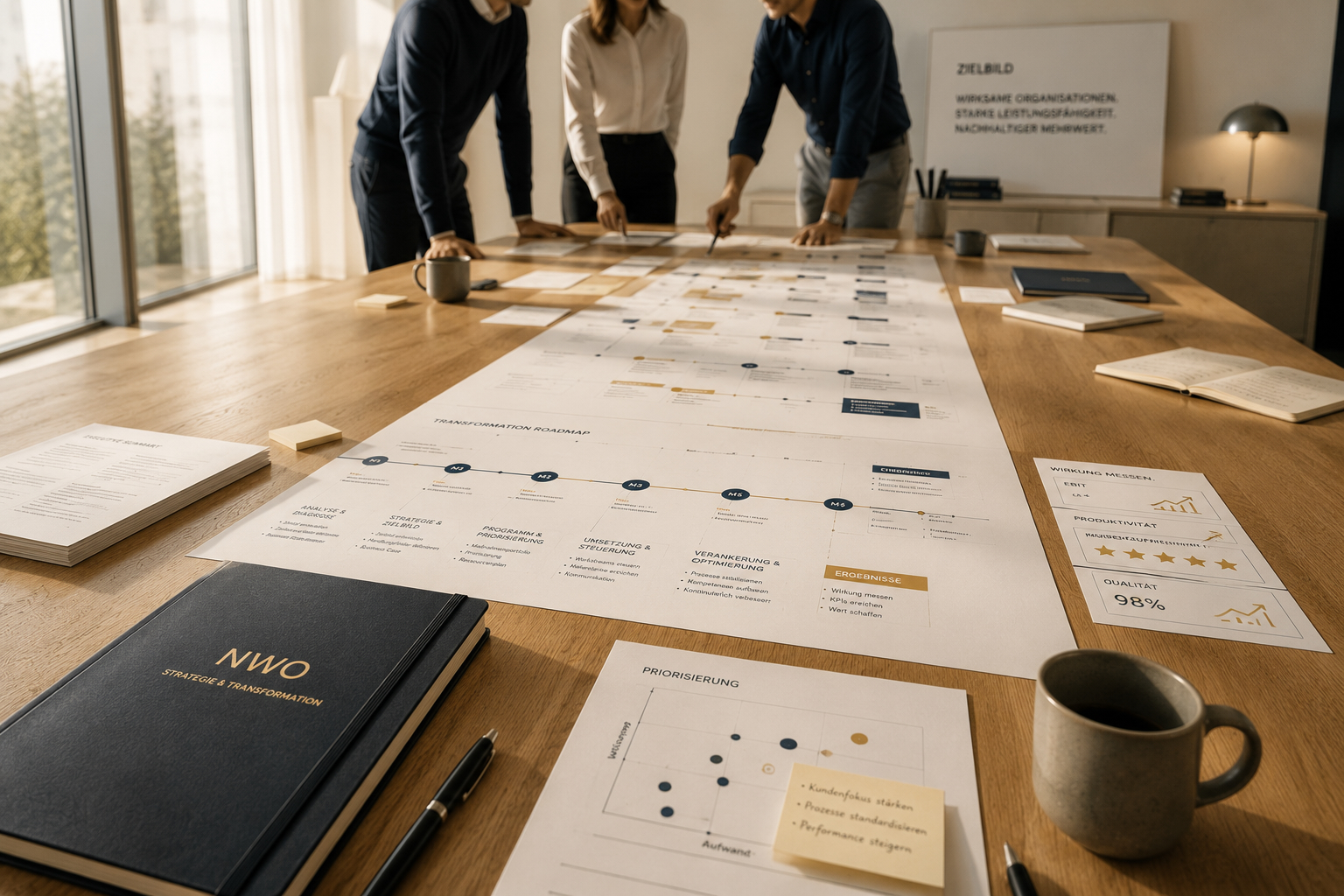 Standortbestimmung bei NWO (KI-generiertes Illustrationsbild)